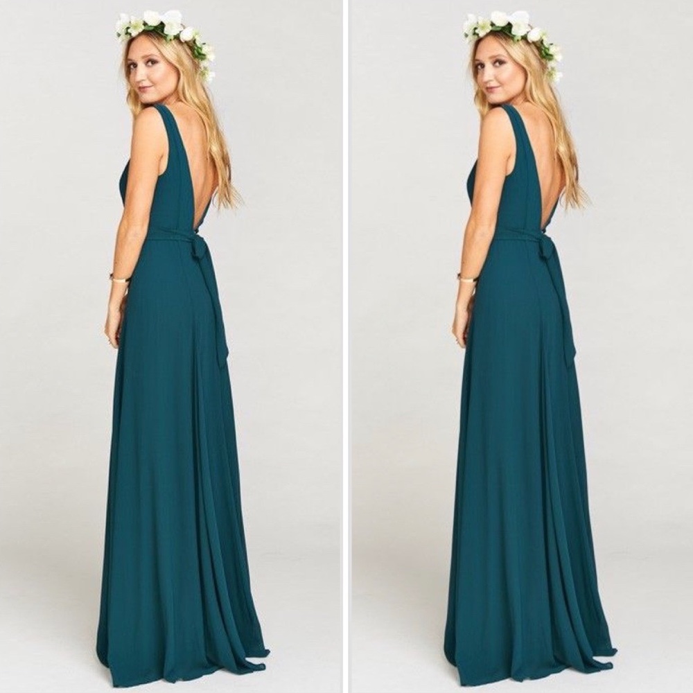 SALE!! Show Me Your MuMu Jenn Maxi Dress in Deep Jade Chiffon
